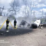 Ворожий безпілотник атакував АЗС у Краматорську, спалахнула пожежа